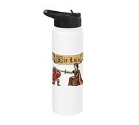 Sir Loin Solomillo Ren Faire Caballero Juego de palabras Medieval Meme Stainless Steel Insulated Water Bottle