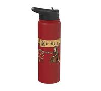 Sir Loin Solomillo Ren Faire Caballero Juego de palabras Medieval Meme Stainless Steel Insulated Water Bottle
