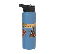 Sir Loin Solomillo Ren Faire Caballero Juego de palabras Medieval Meme Stainless Steel Insulated Water Bottle