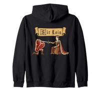 Sir Loin Solomillo REN Faire Caballero Juego de Palabras Medieval Meme Sudadera con Capucha