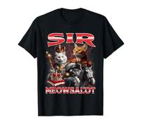 Sir Meowsalot Funny Cat Medieval Cats Kitten Meme Bootleg Camiseta
