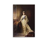 Sir Samuel Henry William Llewellyn - Retrato de coronación de la reina María de Teck obras clásicas, pósteres, lienzo, decoración de pared, impresión fotográfica, regalos para el hogar, decoración