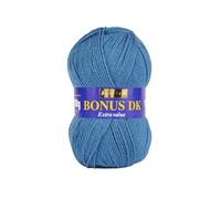Sirdar Hayfield Bonus DK - Hilo doble para tejer, color verde azulado real (558), 100 g