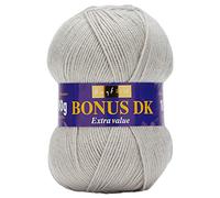 Sirdar Hayfield Bonus DK, Lana acrílica, Gris Perla (615), 100 g, 280