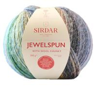 Sirdar Jewelspun con lana gruesa y brillante vidrio marino (200), 200 g