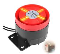 Sirena Alarma 220V 120dB, Sirena Alarma Exterior Sistema De Alarma De Seguridad Doméstica De Alto Decibelio, Alarma De Casa Intermitente Roja para Hogar Oficina Tienda Garaje