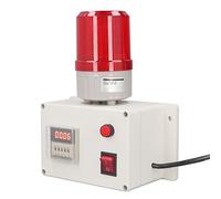 Sirena Alarma Industrial 110db 220V con Luz Estroboscópica Sonido Inteligente Retardo Emergencia Bocina Exterior 5 Teclas Orejas Montaje Enchufe UE