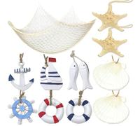 sirena bajo el mar fiesta decorativa red de pesca náutica 1m*2m con conchas de mar adornos náuticos para casa dormitorio decoración náutica fiesta mediterránea
