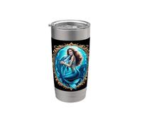 Sirena con delfín Vaso térmico de acero inoxidable de doble pared