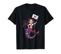 Sirena Coreana K-Pop Princesa - Lindo Recuerdo de la Bandera de Corea Camiseta