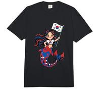 Sirena Coreana K-Pop Princesa - Lindo Recuerdo de la Bandera de Corea Comfort Colors Adult Heavyweight T-Shirt