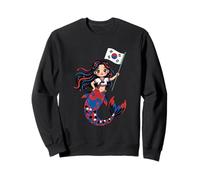 Sirena Coreana K-Pop Princesa - Lindo Recuerdo de la Bandera de Corea Sudadera