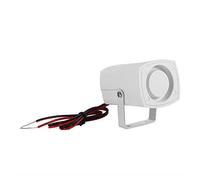 Sirena de alarma, con cable Mini sirena de sirena de alarma sonora de seguridad para vehículos en casa fuerte con soporte 110dB DC 12V.