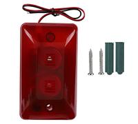 Sirena de Alarma con Luz Estroboscópica Alarma de Zumbador de 12 Voltios 14 × 9 × 5 12v 15w Sirena Estroboscópica con Cable Sonido de Alarma Estroboscópica Luz Roja Intermitente