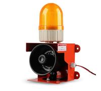 Sirena de alarma industrial de 120 dB - Torre de luz estroboscópica LED impermeable, lámpara de advertencia IP55 ty para seguridad en el hogar y la fábrica, sistema de notificación de emergencia de 12