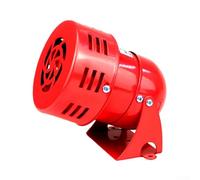 Sirena de alarma industrial de 220 V 110 dB, color rojo, impulsada por motor eléctrico con base fija para obras de construcción de fábrica y alertas de fallo de energía,
