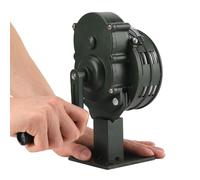 Sirena de Ataque Aéreo, Bocina de Aire Ruidosa de 110 DB de Mano, Sirena de Manivela Aleación de Aluminio Alarma Fuerte de 110 DB Alarma de Bocinas de Sirena de Ataque Aéreo para