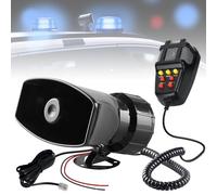 Sirena De Coche,12V 100W Sirena Vehículo Cuerno Con Micrófono,Altavoz De Bocina De Sirena De PolicíA,Sirena De Bocina De Coche Para Coche,Furgoneta,Motocicletas