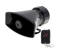 Sirena de Coche de 7 Tonos, Sonido Alto con Mando a Distancia Negro, 12 V, 100 W