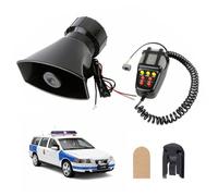 Sirena De Coche,Sirena De Sonido De 12V 100W 7 Tonos Para Coches,Bocina De Coche 7 Tonos,Sirena Vehículo Cuerno Con Micrófono,Irena De Bocina De Coche Para Coche,Altavoz De Bocina De Sirena De Policía