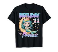 Sirena de cumpleaños número 11 para niñas Camiseta