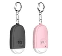 Sirena de defensa personal de 130 dB, protección contra ataques, seguridad para niños, niñas, mujeres mayores, con alarma de pánico fuerte, sistema de alarma antirrobo