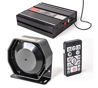 Sirena de Emergencia de Advertencia para Coche, 20 Tonos, Sirenas de policía con Altavoz de micrófono inalámbrico de Mano, 200 W, 118-130 DB, 12 V, Interruptor Auxiliar Dual de 20 A, para