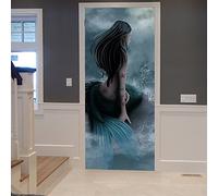 Sirena De La Vendimia Y La Nave Pirata De Vela Imagen 3D Imprimir Sala De Vinilo Calcomanías De Puerta Wallpaper Murales Murales Pegatinas Posters Diy Decoraciones De Arte Para Decoraciones Del Hogar