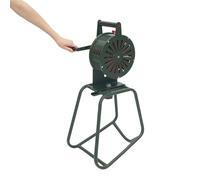 Sirena de manivela de 125 dB - Sirena de emergencia manual de aleación de aluminio, sirena portátil de pie para protección civil, incendio forestal y alarma industrial (verde militar)