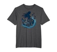 Sirena del mar: Encantadora melodía de Sirena Camiseta, Hombre Tallas Grandes, Jaspeado Oscuro, 6X Alto