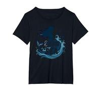 Sirena del mar: Encantadora melodía de Sirena Camiseta, Mujer Tallas Grandes, Negro, 3XL Grande