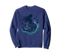 Sirena del mar: Encantadora melodía de Sirena Sudadera, Unisex para Adultos, Azul Marino, L