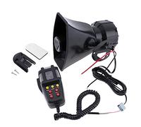 Sirena electrónica de advertencia para coche, alarma, motocicleta, bomberos, ambulancia, altavoz con micrófono, 100 W, 12 V, 7 sonidos