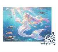 Sirena Fantástica Oceano Puzzle para Adultos Puzzle de 1000 Piezas Papel Animales Submarinos Relajante Puzzle para Toda la Familia Decoración Hogar Regalo 38x26cm/1000pcs