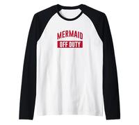 Sirena Fuera de Servicio Divertido Playa océano Regalo para Nadar Mujeres niñas Camiseta Manga Raglan