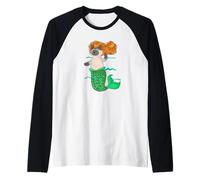 Sirena-Gato para los Amantes de los Gatos y el océano Camiseta Manga Raglan