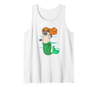 Sirena-Gato para los Amantes de los Gatos y el océano Camiseta sin Mangas