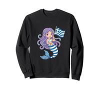 Sirena Griega Medusa Diosa - Lindo Recuerdo de la Bandera de Grecia Sudadera