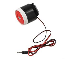 Sirena interior con cable con luz 12 V CC 120 dB alarma ruidosa para montaje en pared, plástico para protección antirrobos en apartamentos, oficinas, almacenes y fábricas, disuasión por sonido