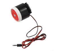 Sirena interior con cable con luz CC 12 V 120 dB alarma fuerte para protección antirrobo, montaje en pared, carcasa de plástico para apartamentos, oficinas, almacenes, fábricas, centros comerciales y