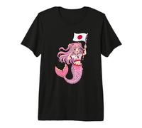 Sirena Japonesa Harajuku Princess Cute Japan Flag Souvenir Camiseta Premium
