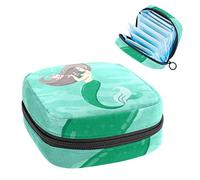 Sirena linda sirena, bolsa de época, bolsa de almacenamiento portátil para tampones para servilletas sanitarias, Varios colores, 4.7x6.6x6.6 in/12x17x17 cm