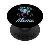 Sirena Mama Cumpleaños Familia Mamá Sirenas PopSockets PopGrip Adhesivo