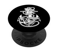 Sirena náutica con Ancla de Barcos y Cuerda PopSockets PopGrip Adhesivo