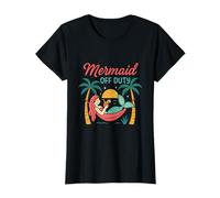 Sirena Off Duty Beach Vibes Gráfico Camiseta