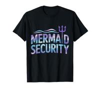 Sirena Seguridad Divertido Papá Sirena Familia Sirena Escuadrón Camiseta