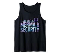 Sirena Seguridad Divertido Papá Sirena Familia Sirena Escuadrón Camiseta sin Mangas
