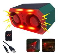 Sirena Solar de detección de Movimiento al Aire Libre-Equipado con un generador de Ruido de 2 * 130db y luz estroboscópica LED, admite grabación, manténgase alejado de Intrusos