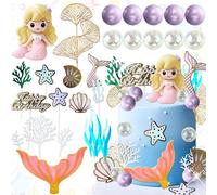sirenas decoracion pasteles bajo mar conchas tortas cola sirena decoracion