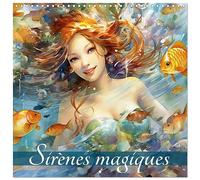 Sirènes magiques (Calendrier mural carré 2026 30 x 60 cm (ouvert)) Calendrier double avec une page pour vos prises de notes
